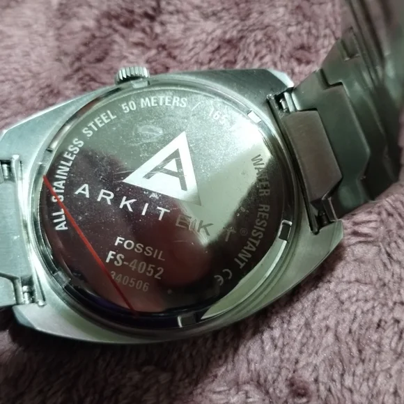 Fossil Arkitekt Gray Silver Mens Watch FS4052 Stainless